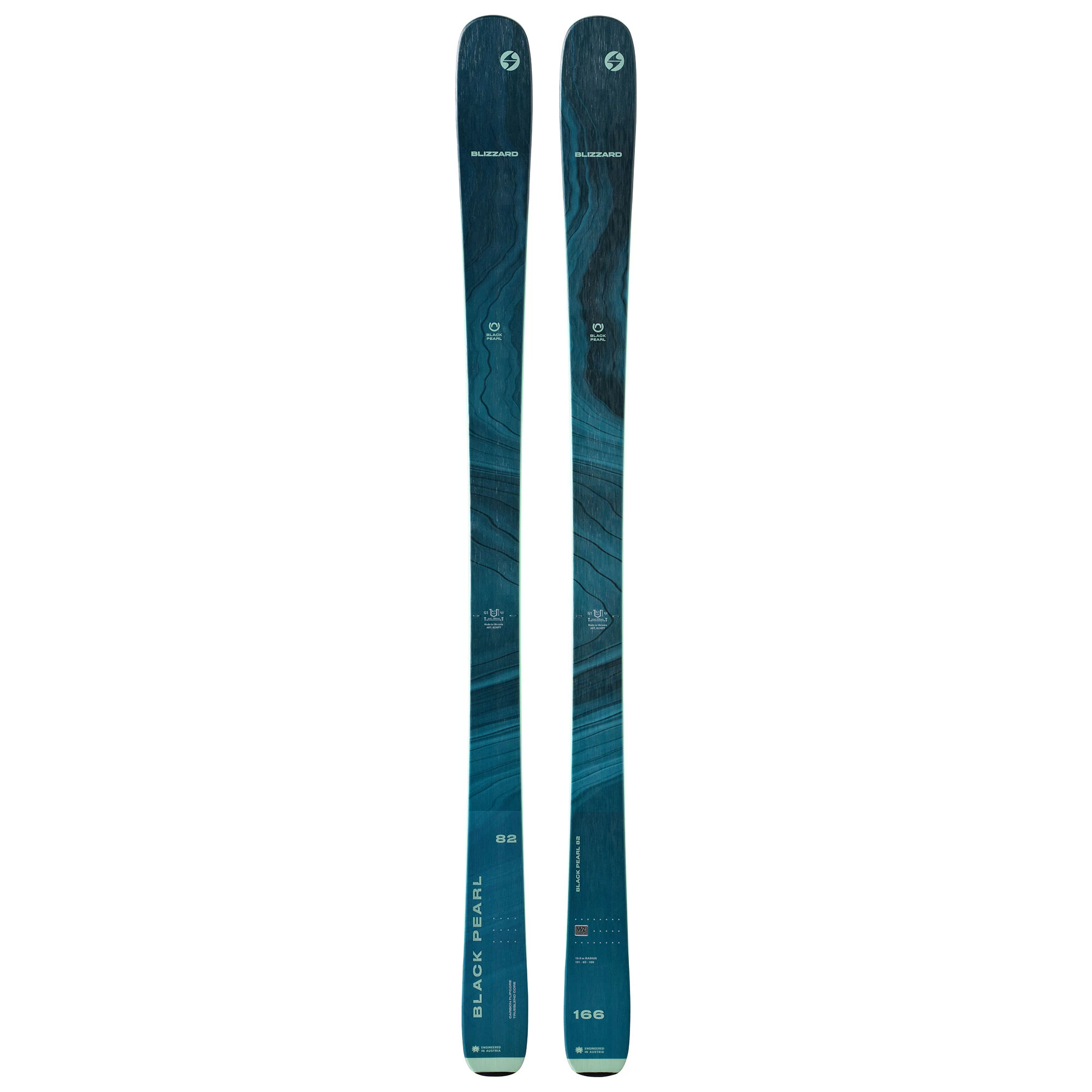 Blizzard Womens Black Pearl 82 Skis 23 3 Blizzard Womens Black Pearl 82 Skis 23